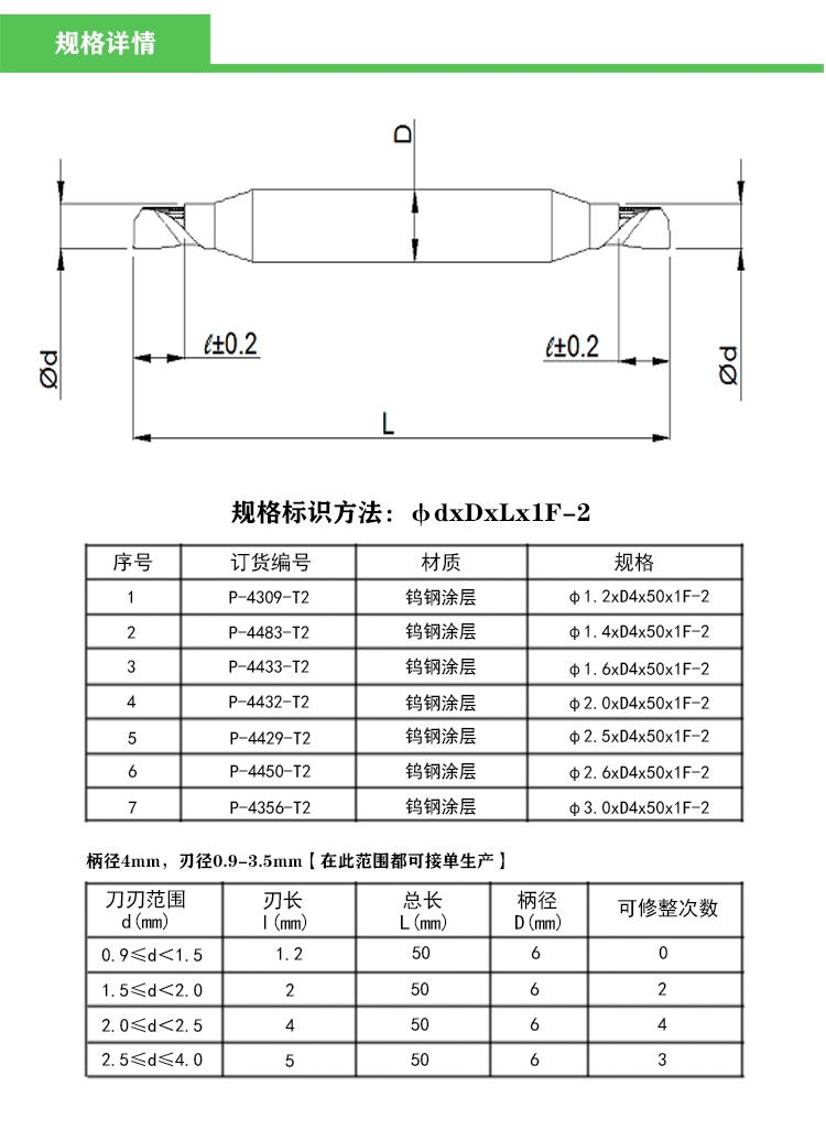 銳正鑰匙雕銑刀規(guī)格詳情